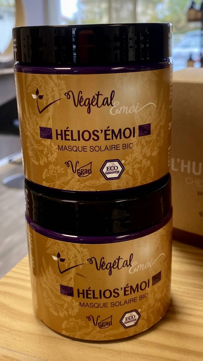 Hélios'émoi : Le Masque Solaire Bio pour une Réparation Intense